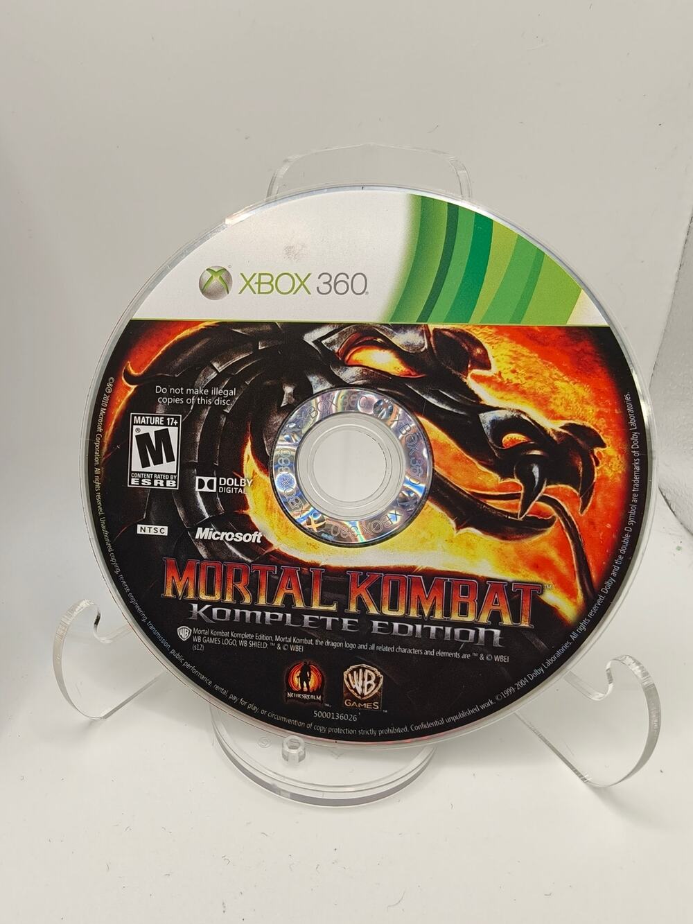 Mortal Kombat Komplete Edition (Xbox 360) Disc Only - Tested